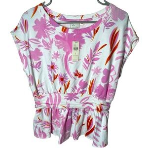 {NWT} Anthropologie Floral Top Medium *Flaw*